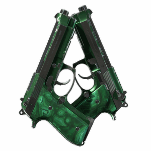 Dual Berettas | Polished Malachite (Well-Worn)