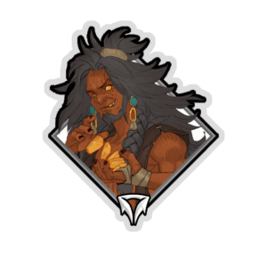 Gold Crownfall Sticker - Mox the Scrap Merchant