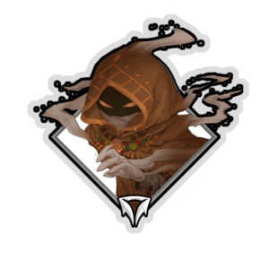 Gold Crownfall Sticker - Vespis the Sand Djinn