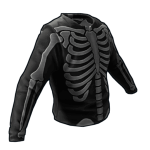 Skeleton Costume Burlap Shirt