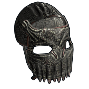 Black Alligator Metal Facemask