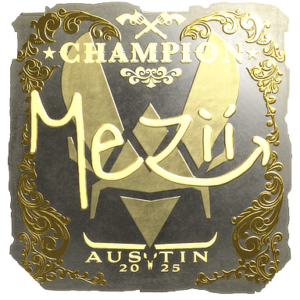 Sticker | mezii (Gold, Champion) | Austin 2025
