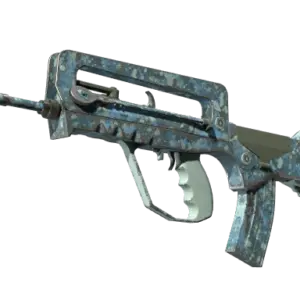 FAMAS | Cyanospatter (Well-Worn)