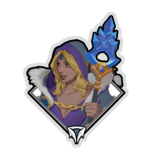 Gold Crownfall Sticker - Crystal Maiden (Staff)