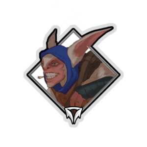 Gold Crownfall Sticker - Meepo