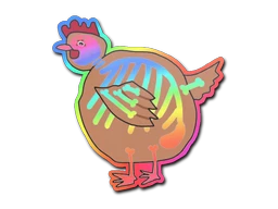 Sticker | Poorly Drawn Chicken (Holo)