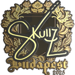 Sticker | skullz (Gold) | Budapest 2025