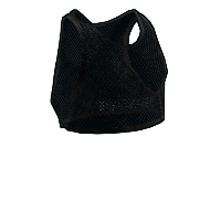 Black Mesh Crop Top