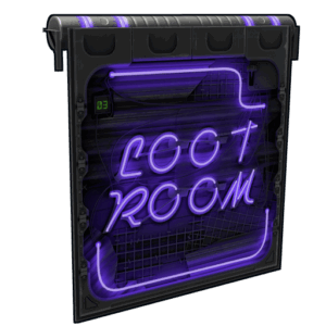 Neon Loot Room Door