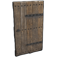 Riveted Wooden Door