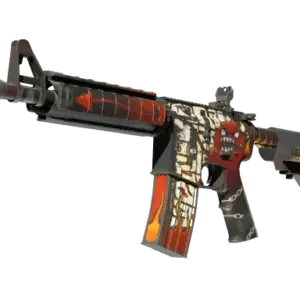 StatTrak™ M4A4 | Hellfire (Well-Worn)